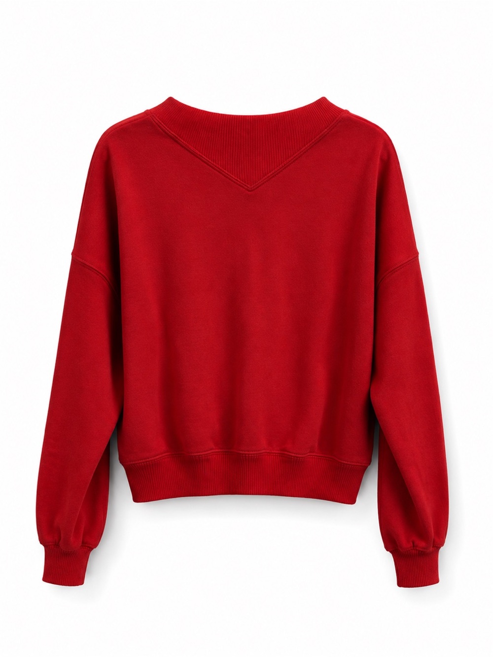 VintageWomen’s Red Crewneck Sweatshirt - Casual Pullover